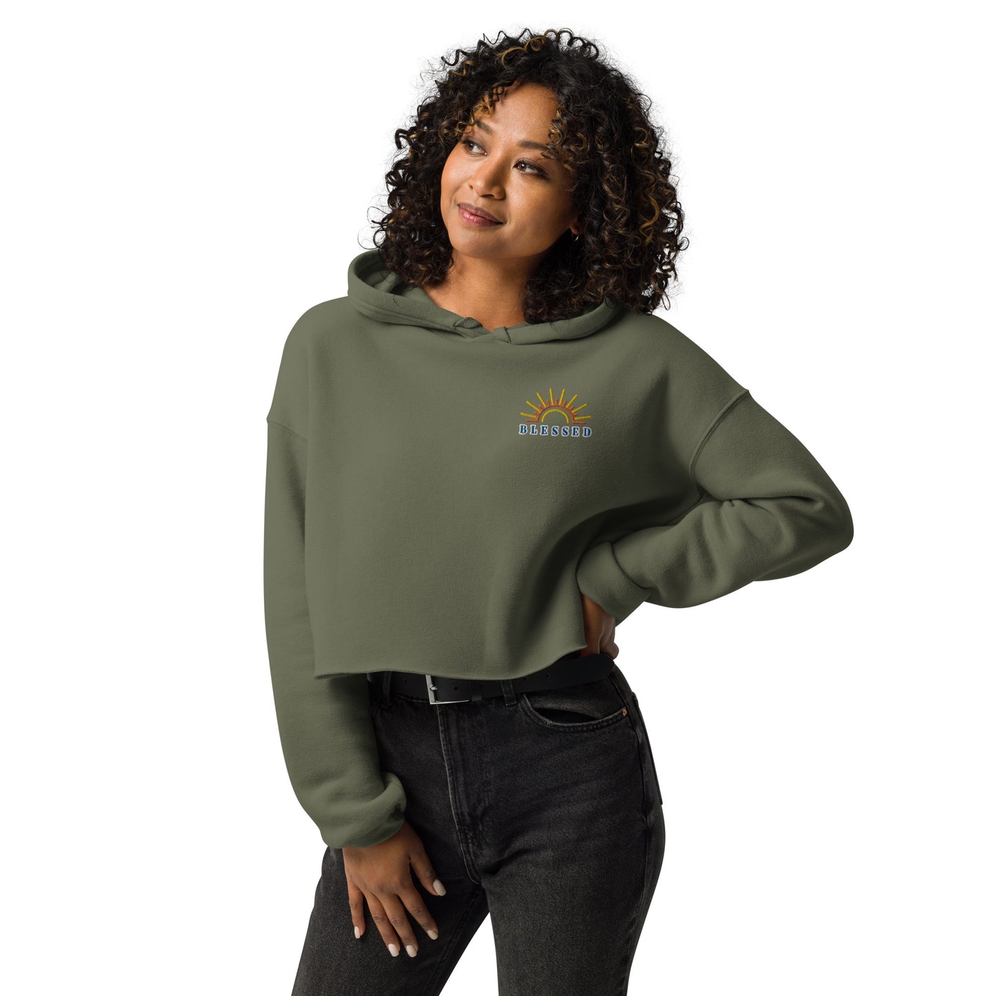 Blessed Crop Hoodie