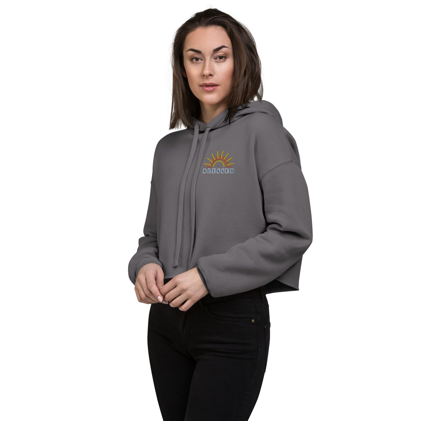 Blessed Crop Hoodie