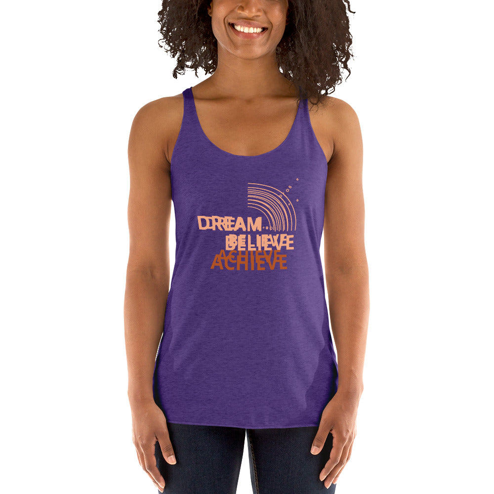 Dream Believe Achieve Racerback Tank