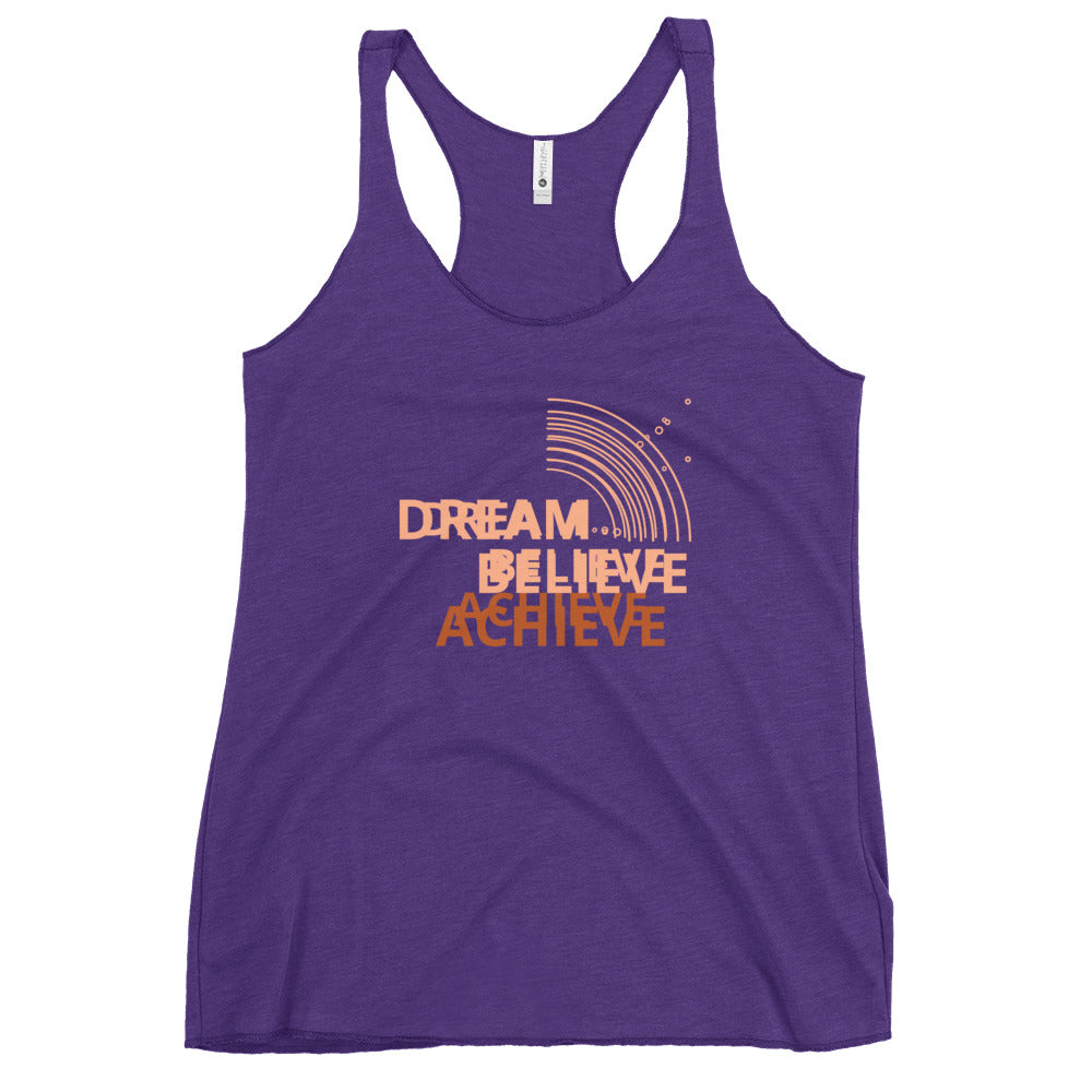Dream Believe Achieve Racerback Tank