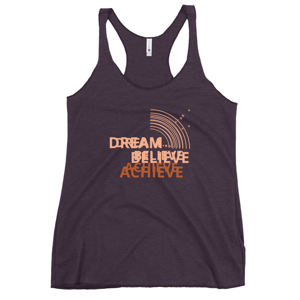 Dream Believe Achieve Racerback Tank