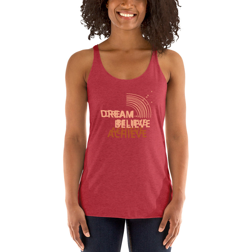 Dream Believe Achieve Racerback Tank