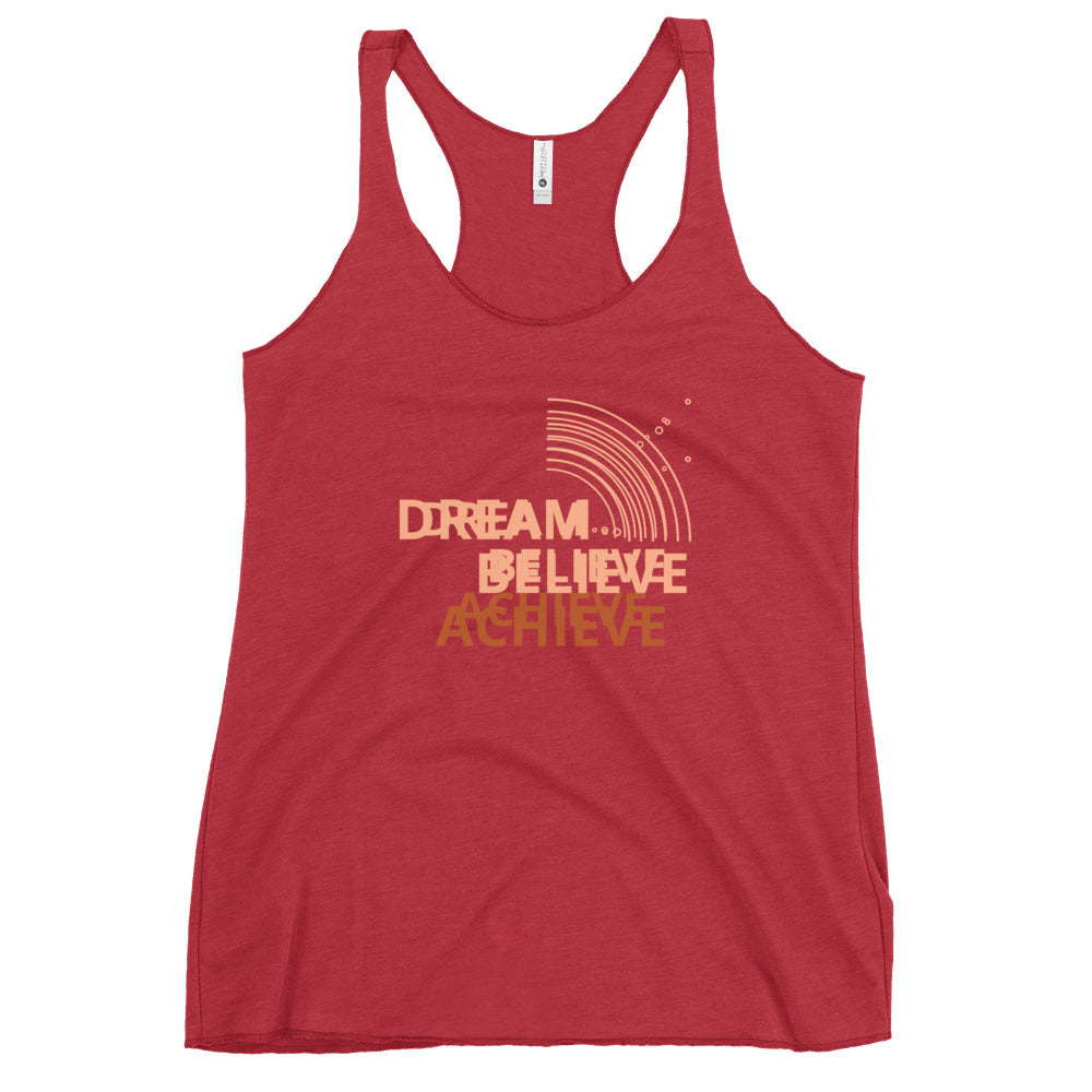 Dream Believe Achieve Racerback Tank