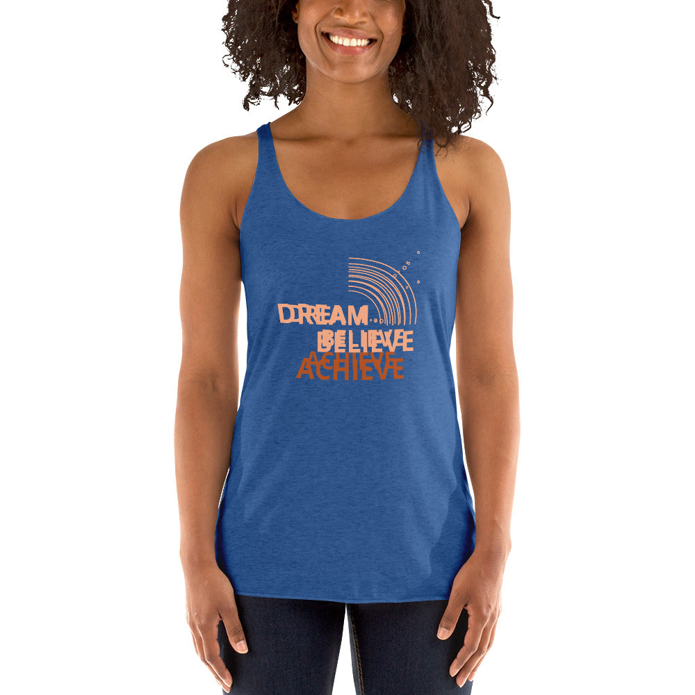 Dream Believe Achieve Racerback Tank