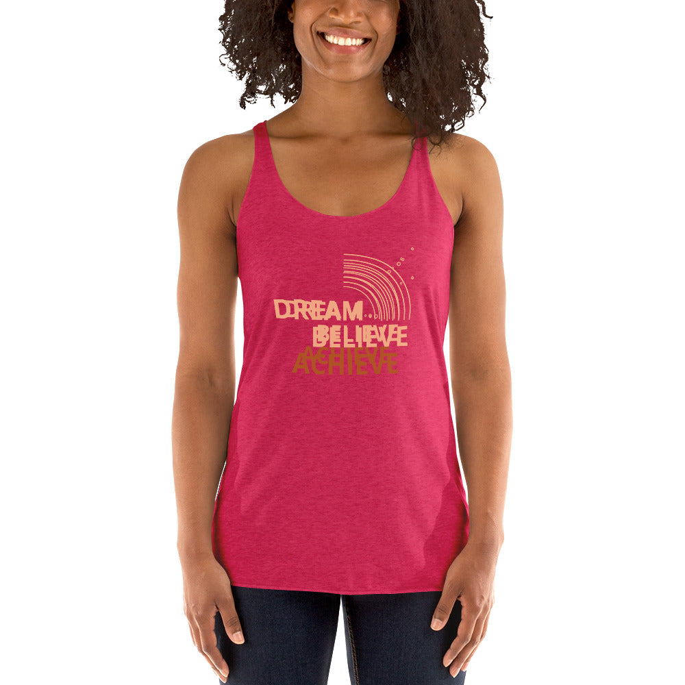 Dream Believe Achieve Racerback Tank